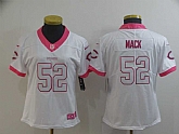 Women Nike Bears 52 Khalil Mack White Pink Rush Limited Jersey,baseball caps,new era cap wholesale,wholesale hats